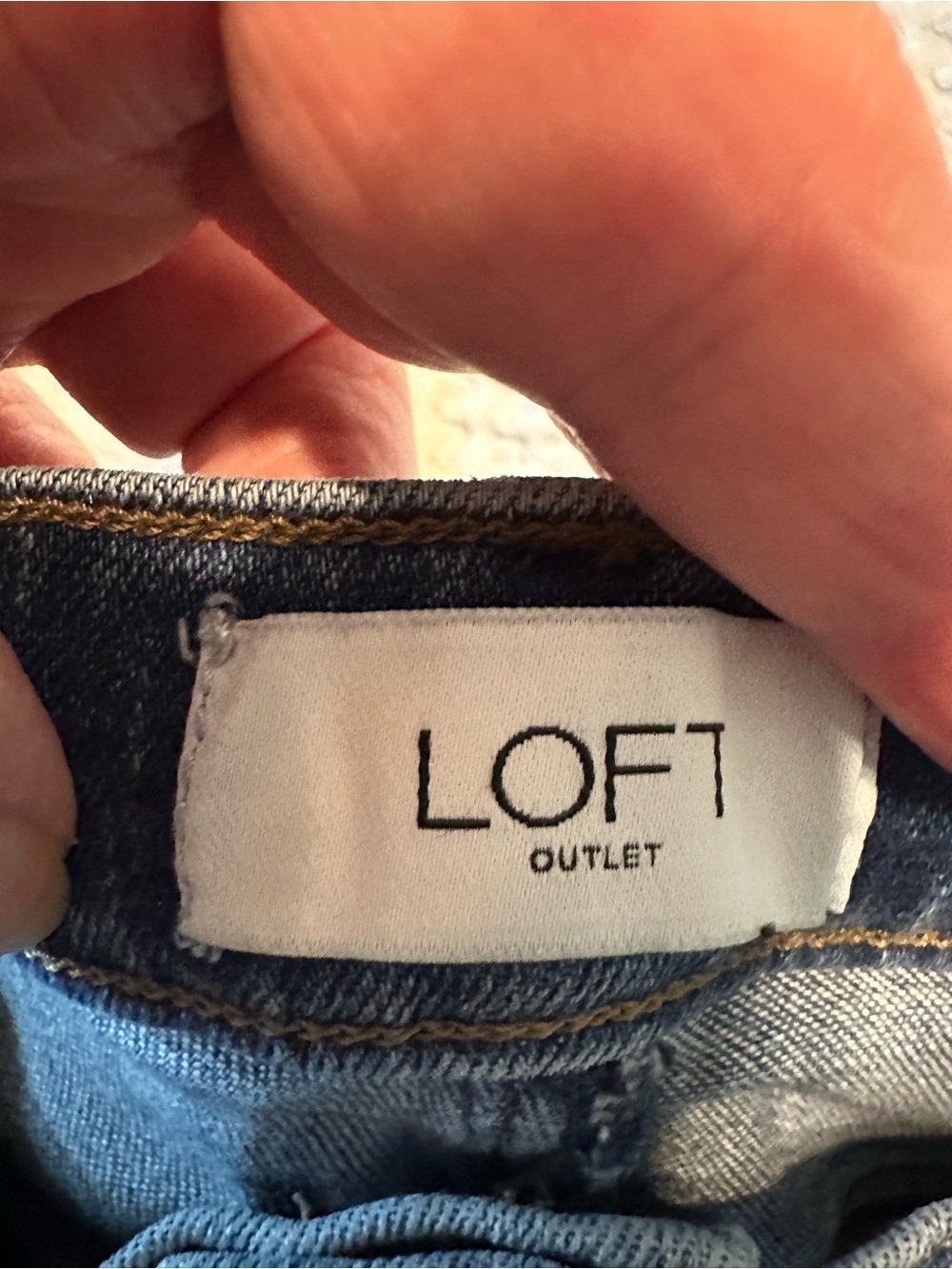Loft Frayed Hem Distressed Denim Bermuda Shorts - Blue - Picture 5 of 7